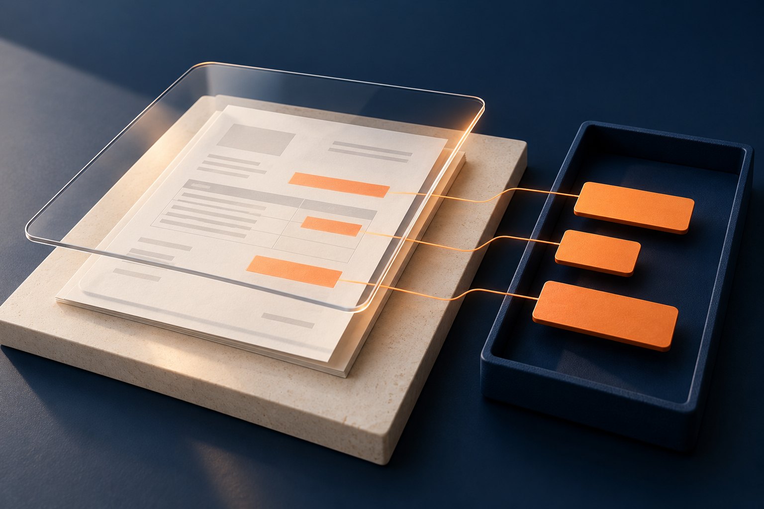 Document extraction concept with a separate review tray