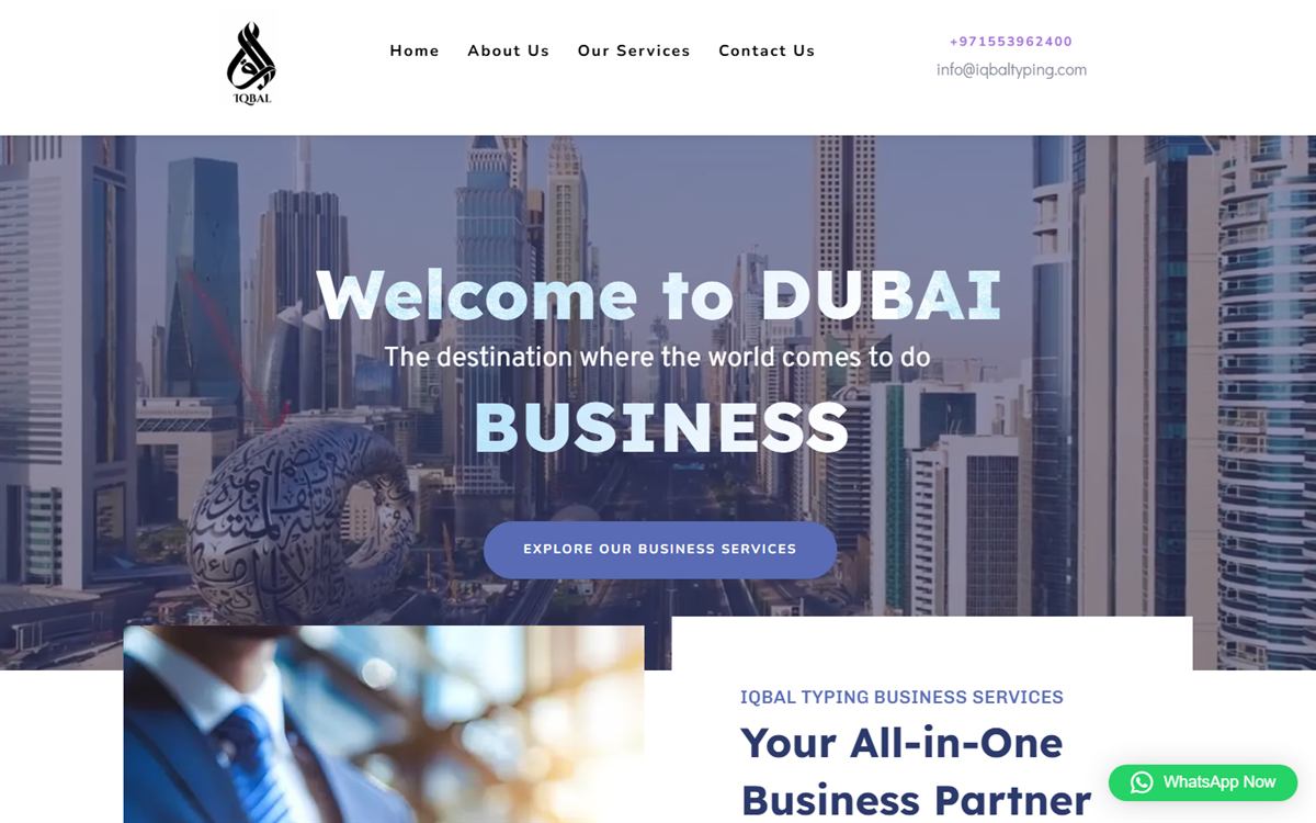Iqbal Typing website screenshot