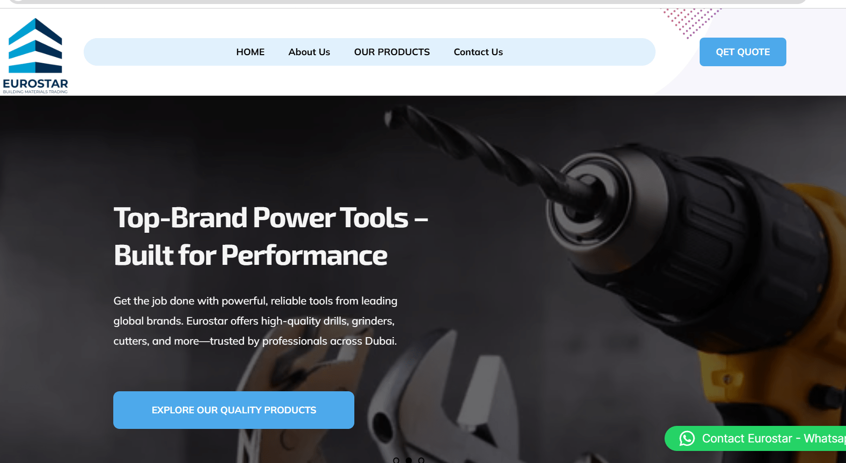 Eurostar Building Materials website project by ITZ